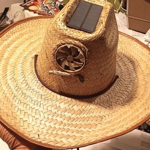 Custom Built in solar fan cowboy hat.